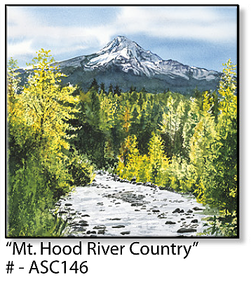 ASC146 "Mt Hood River Country" ceramic coaster