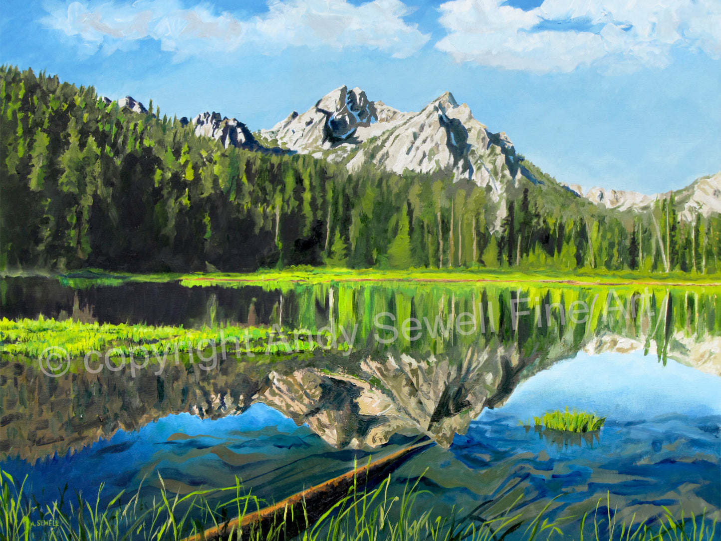 "Stanley Lake Reflections" - Canvas or art paper Giclée art prints