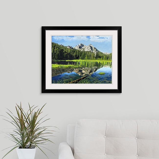 "Stanley Lake Reflections" - Canvas or art paper Giclée art prints