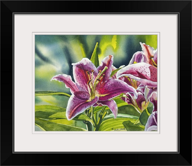 "Stargazer Glory" 12x16 signed edition canvas or paper Giclee Reprod. of a Stargazer Lily
