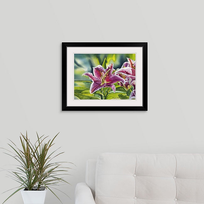 "Stargazer Glory" 12x16 signed edition canvas or paper Giclee Reprod. of a Stargazer Lily