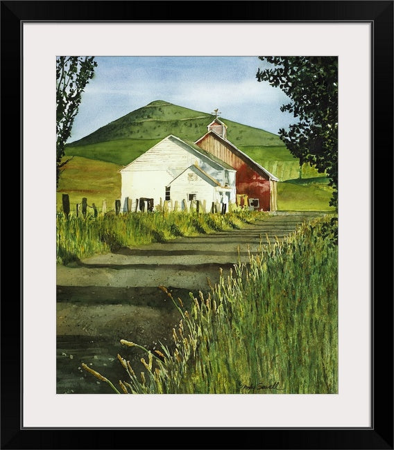 "Steptoe Butte View" - a signed edition Giclee reprod. from a watercolor painting of the palouse country
