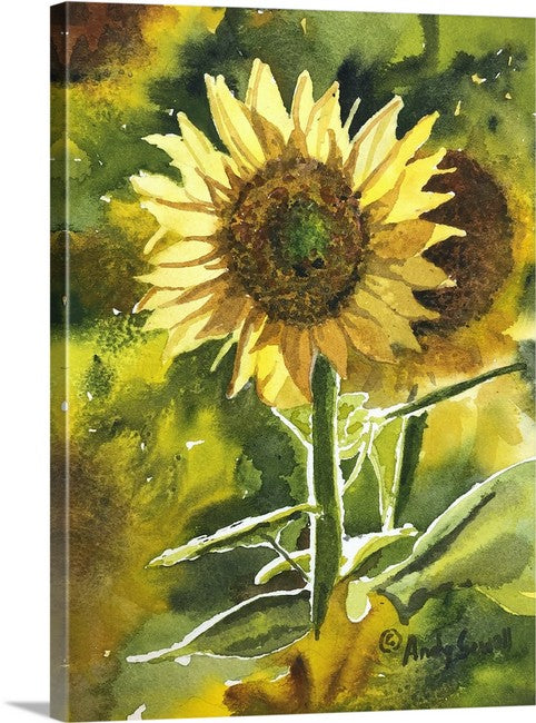 "Sunflower Sunshine" Original 7x10 or framed 11x14 watercolor or giclee print