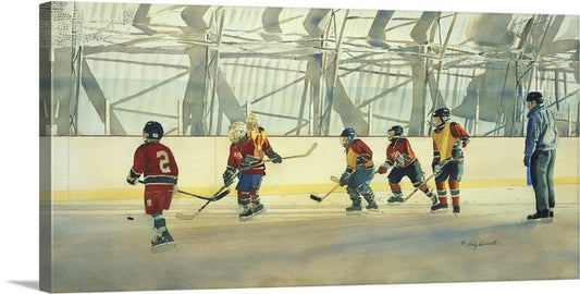 "Sunrise Scrimmage” - - Canvas or art paper Giclée art prints from watercolor.
