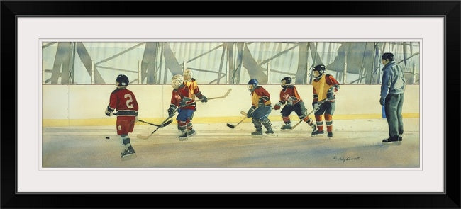 "Sunrise Scrimmage” - - Canvas or art paper Giclée art prints from watercolor.