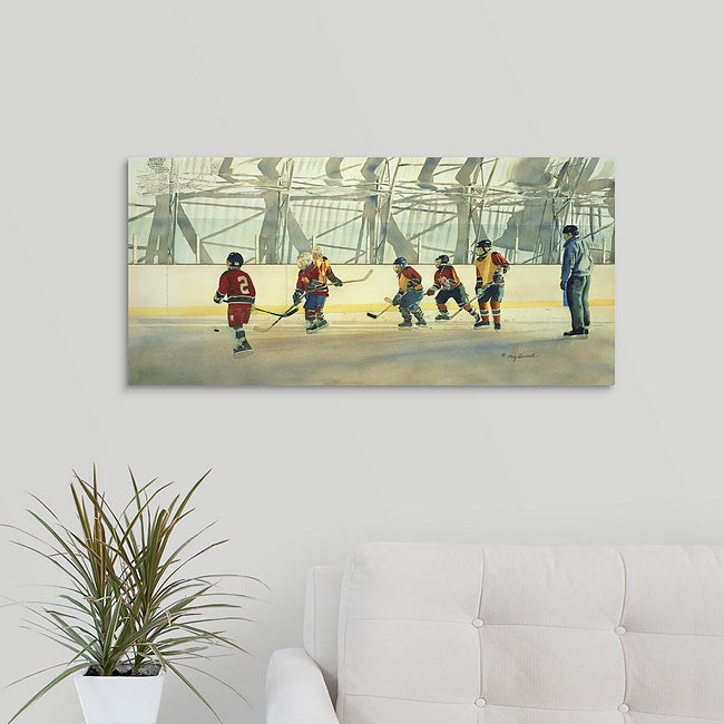 "Sunrise Scrimmage” - - Canvas or art paper Giclée art prints from watercolor.