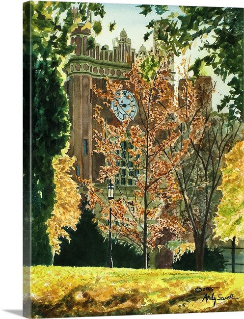 "Univ. of Idaho Admin." featuring Idaho's Admin. Bldg., a signed edition art print from watercolor