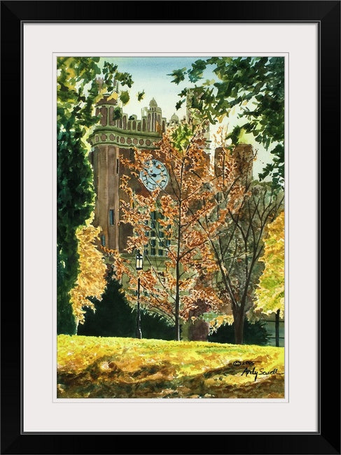 "Univ. of Idaho Admin." featuring Idaho's Admin. Bldg., a signed edition art print from watercolor