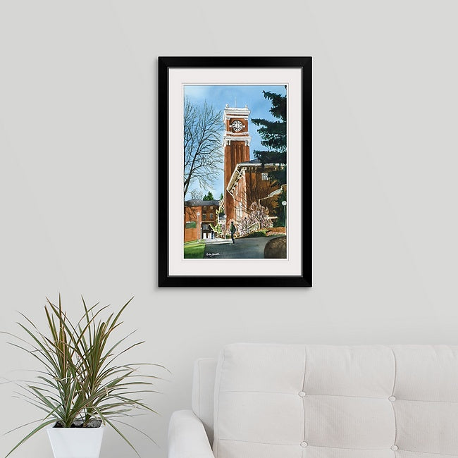 "WSU Springtime" featuring Bryan Tower, a signed edition art print from watercolor