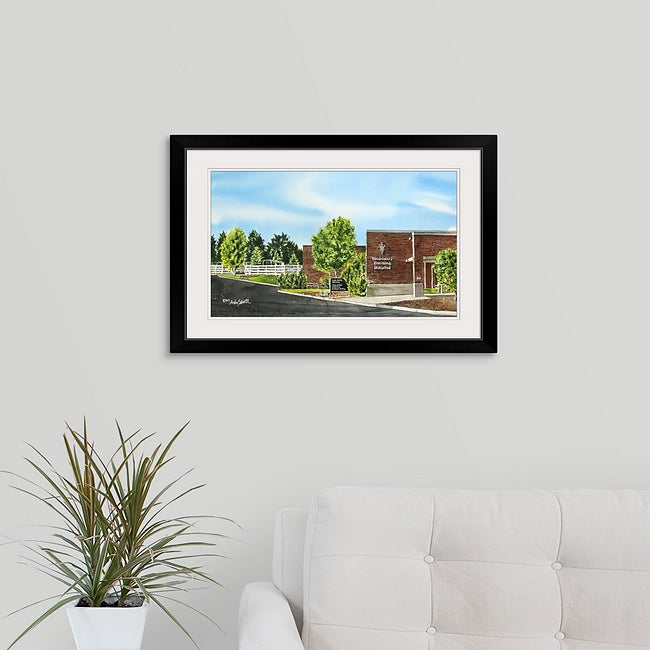 "WSU Vet School" featuring WSU's Vet School, a signed edition art print from watercolor