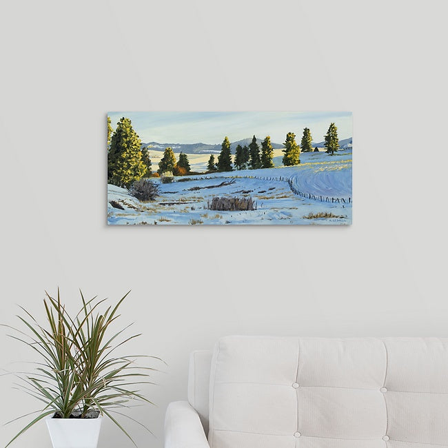 "Extremely Cold Clear Palouse Morn" - Original Oil on Canvas or giclee print