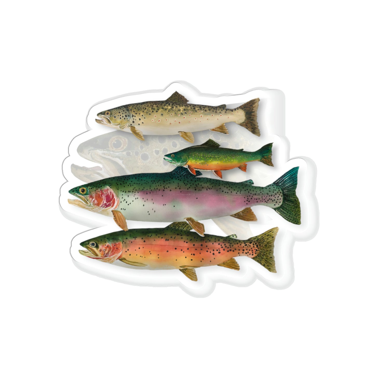 School Colors "Trout grand slam" - Kiss-Cut Stickers