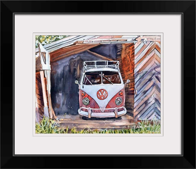 “Barn Find Bus” An Original watercolor or a signed Giclee art print - by Andy Sewell