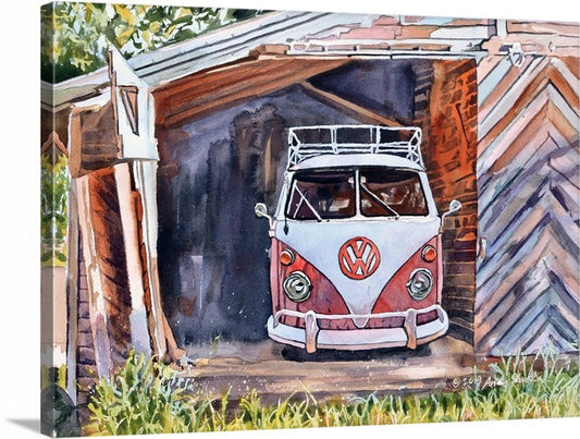 “Barn Find Bus” An Original watercolor or a signed Giclee art print - by Andy Sewell