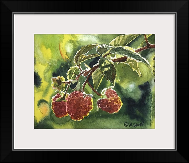"Berries & Cherries" Original 5x7 watercolors