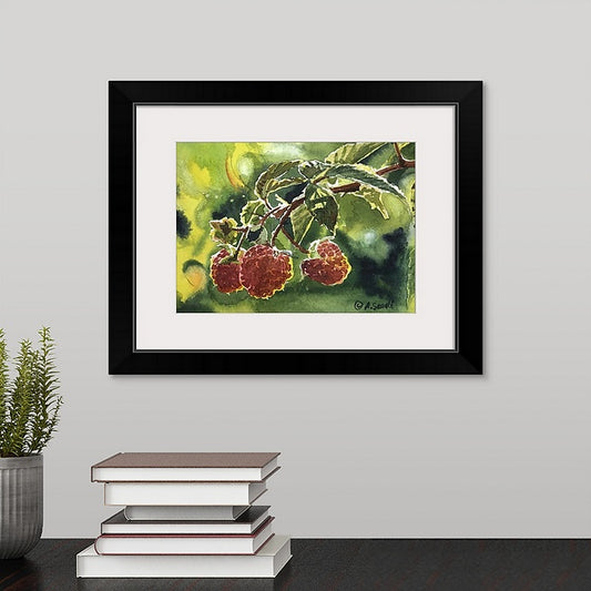 "Berries & Cherries" Original 5x7 watercolors