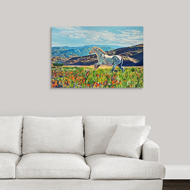 "Freedom in the Foothills"- 58"x35" Original oil on canvas or Giclée reprod. from oil painting.