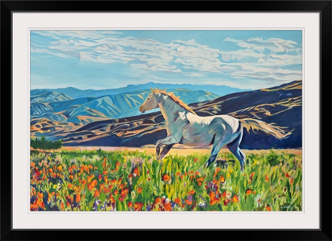 "Freedom in the Foothills"- 58"x35" Original oil on canvas or Giclée reprod. from oil painting.