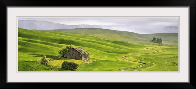 "Country Morning Sunbreak" Sunbreak on a beautiful palouse landscape with old barn.