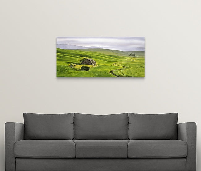 "Country Morning Sunbreak" Sunbreak on a beautiful palouse landscape with old barn.