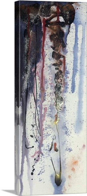 "Crimson Shine" - 15"x36" Original Acrylic Painting