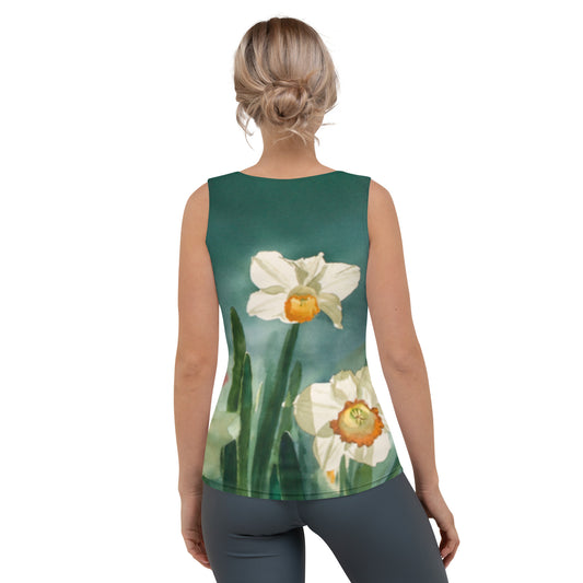 "Daffodil Days" body-hugging woman's tank top