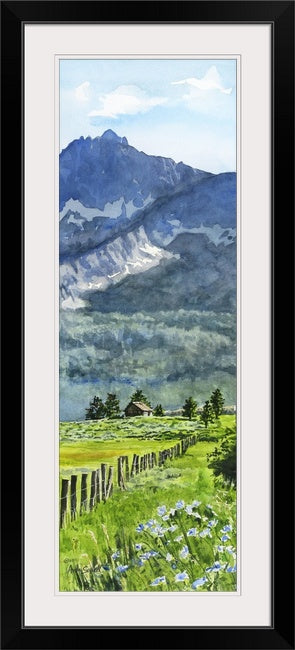 "High Mtn. Hideway" - an 8"x24" signed edition giclee art print from an original watercolor