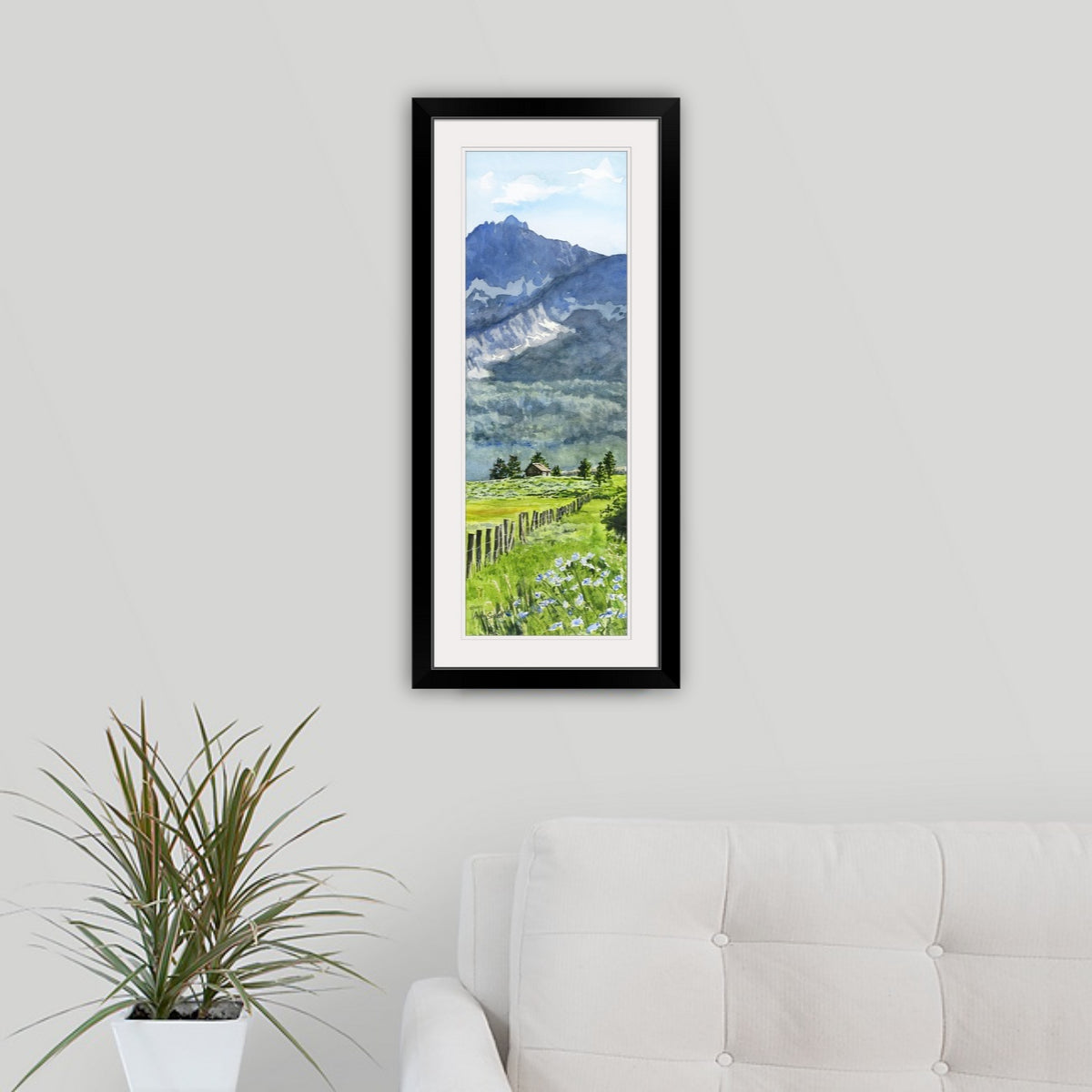 "High Mtn. Hideway" - an 8"x24" signed edition giclee art print from an original watercolor