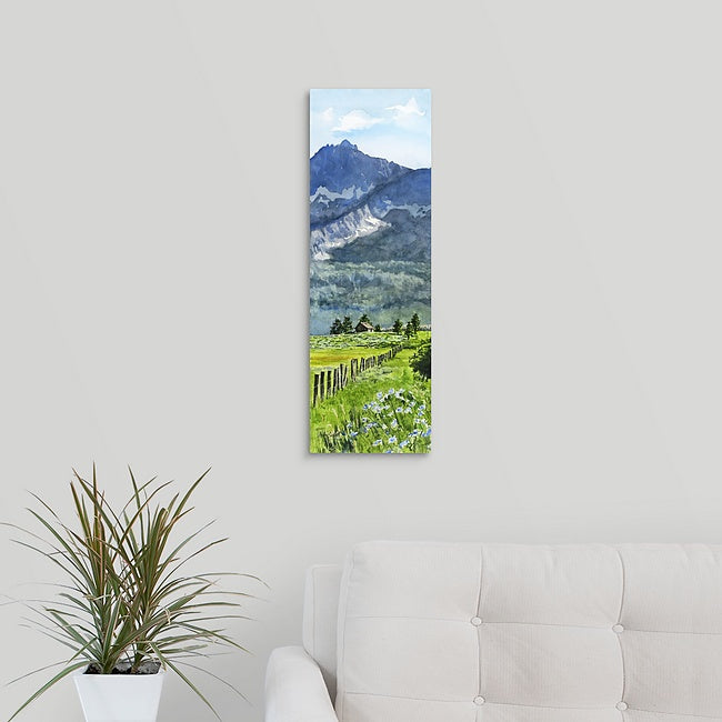 "High Mtn. Hideway" - an 8"x24" signed edition giclee art print from an original watercolor