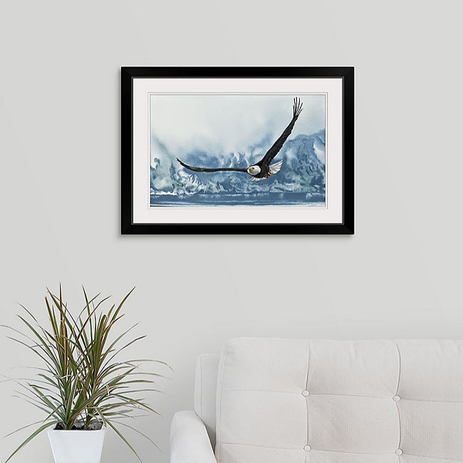 “Hunting for Kokanee” - 20"x30" Eagle on the hunt for Kokanee Salmon, signed Giclée prints