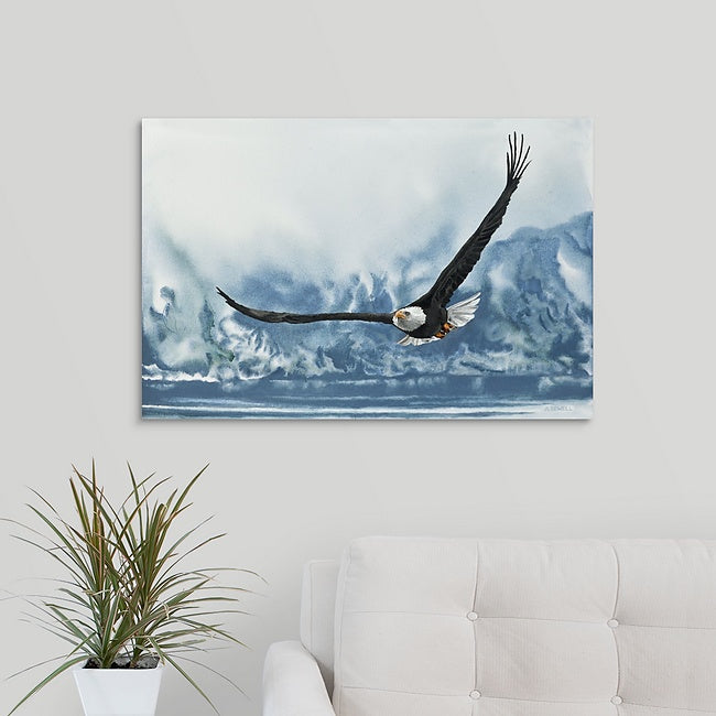 “Hunting for Kokanee” - 20"x30" Eagle on the hunt for Kokanee Salmon, signed Giclée prints