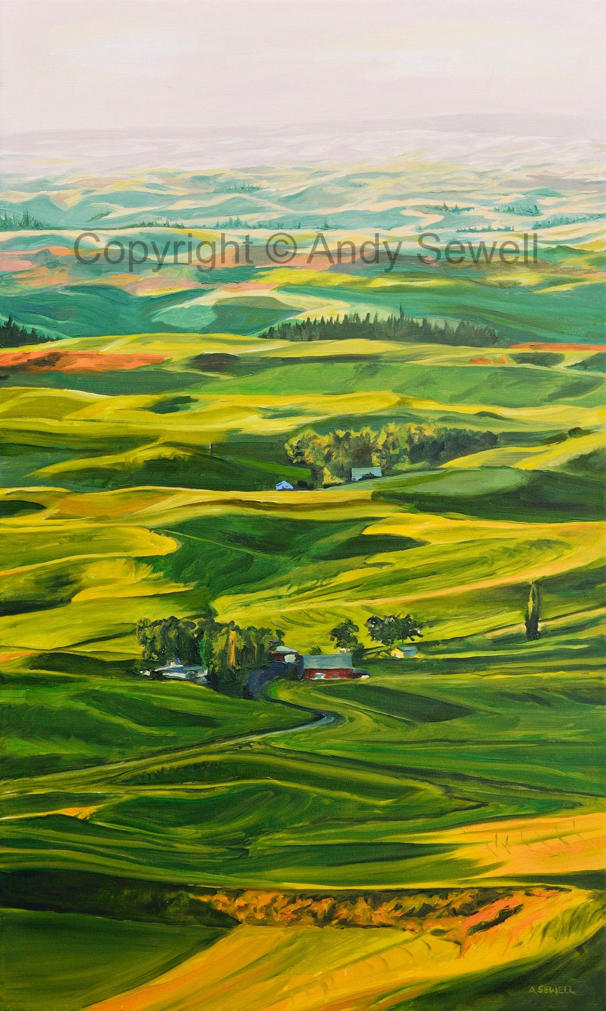 "Seasons of the Palouse" - ltd. edition Giclee reproductions of paintings of the Northwest Palouse country landscapes- by Andy Sewell