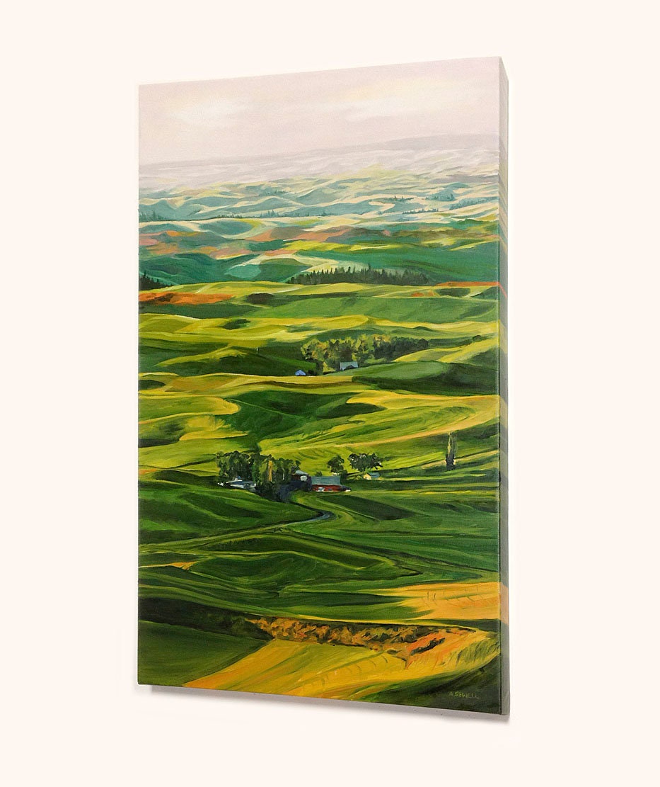 "Palouse Country Summer" - A ltd. edition Giclee reprod. of an Original oil painting of the Northwest Palouse country landscape - by Andy Sewell