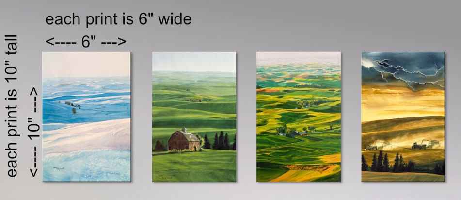 "Seasons of the Palouse" - ltd. edition Giclee reproductions of paintings of the Northwest Palouse country landscapes- by Andy Sewell