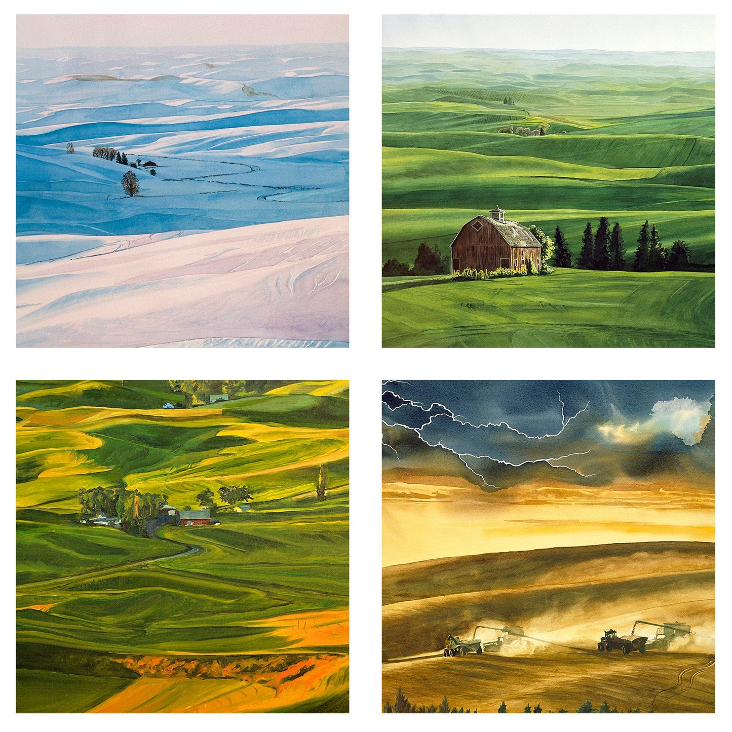 "Seasons of the Palouse" - ltd. edition Giclee reproductions of paintings of the Northwest Palouse country landscapes- by Andy Sewell