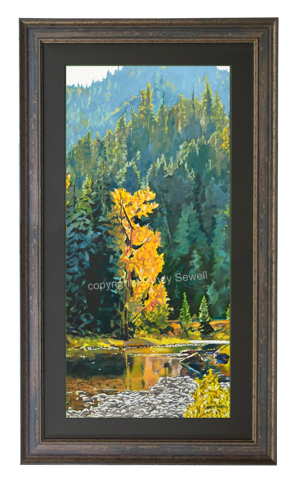 A "Clear Water Calm" - A signed edition print of one of Idaho's classic rivers in the fall.