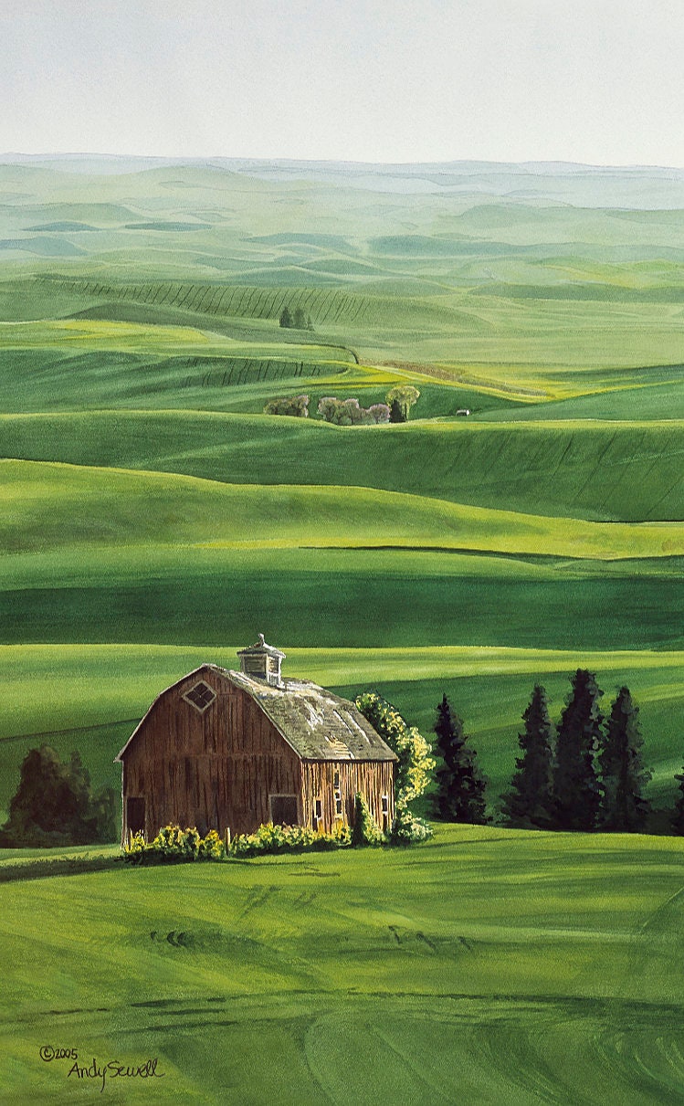 "Seasons of the Palouse" - ltd. edition Giclee reproductions of paintings of the Northwest Palouse country landscapes- by Andy Sewell