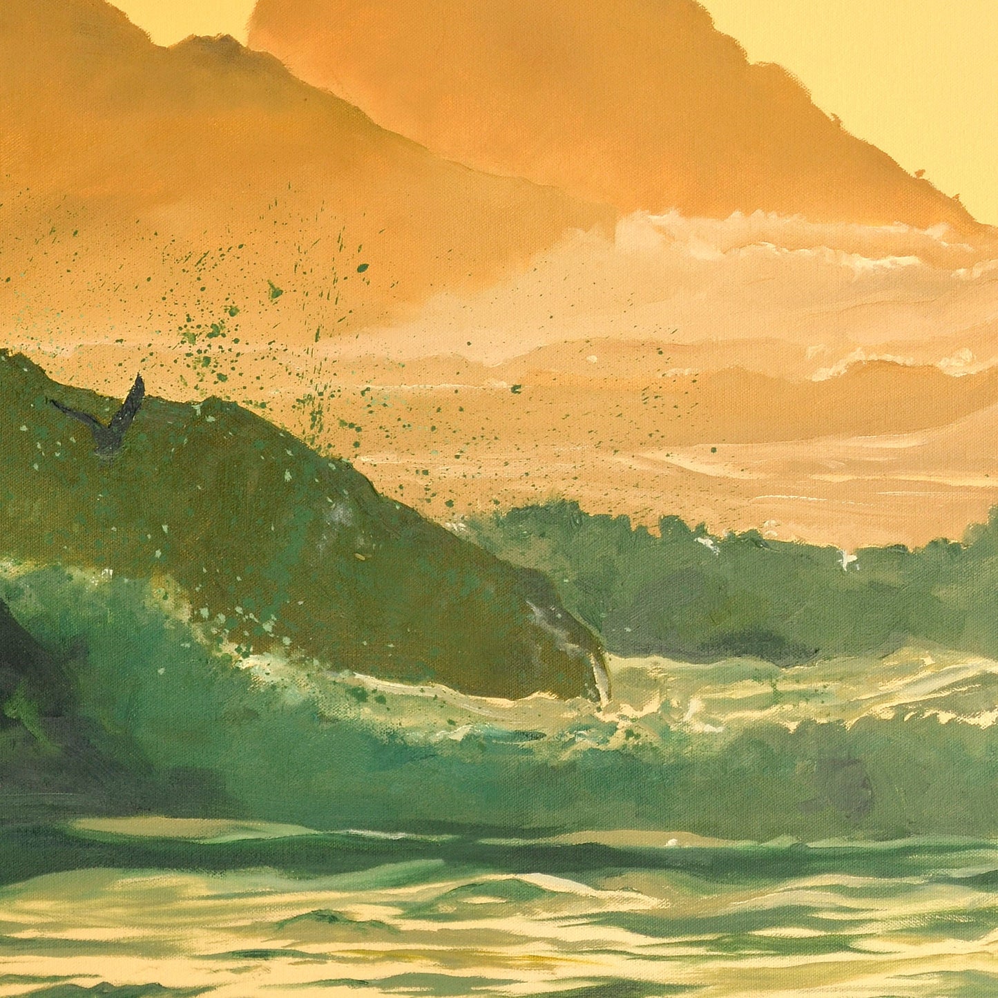 "Evening Waves" -48"x38" an Original oil painting or Giclee Reprod.