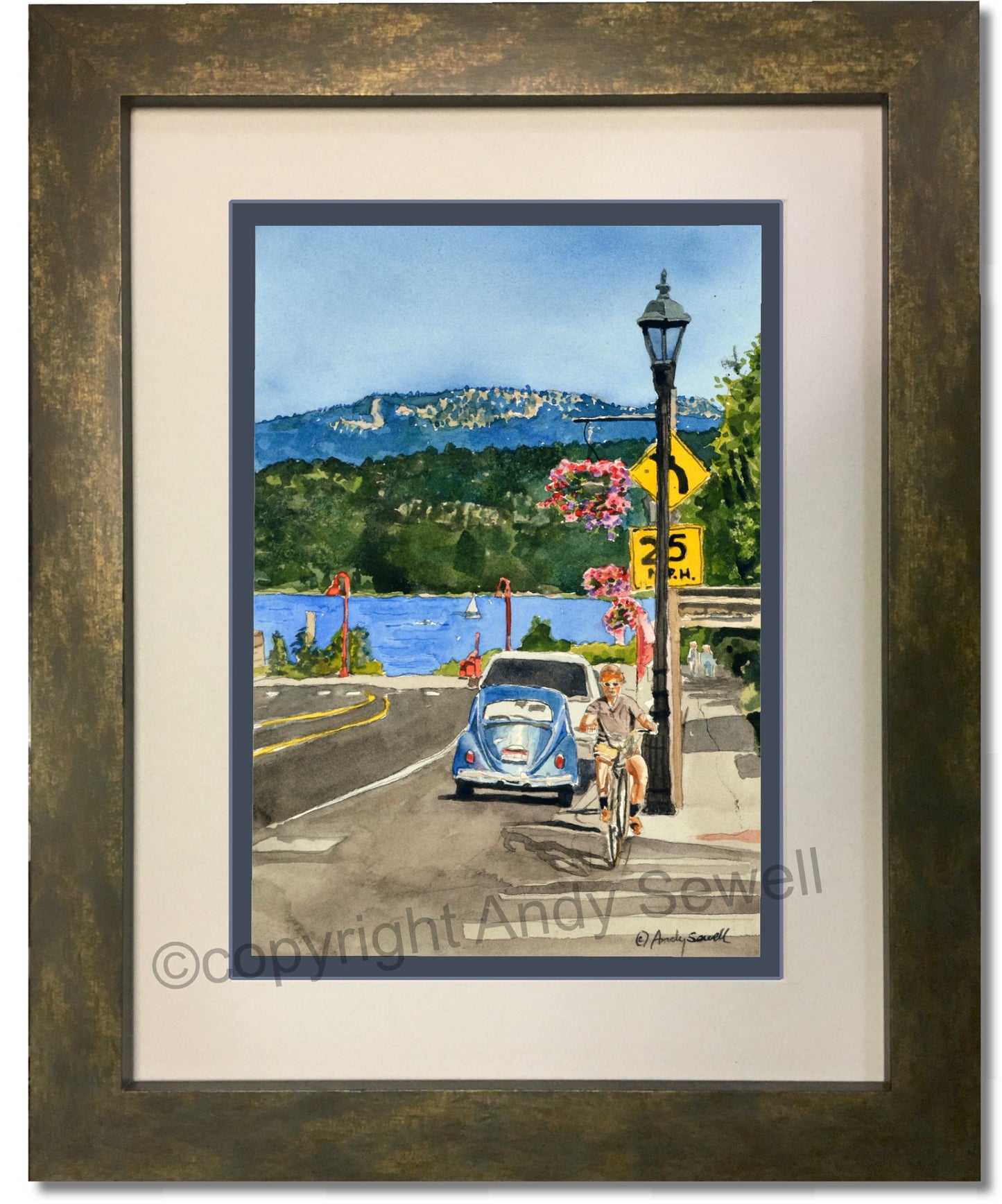 "Main Street McCall" - Archival Watercolor Reprod. of Main St. McCall, Idaho