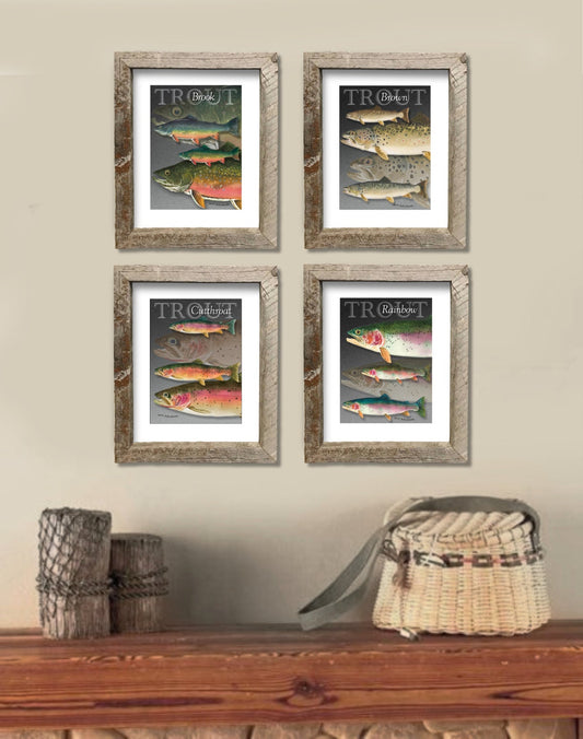 "GRAND SLAM TROUT" - signed giclee reprod. of the Grand Slam of Trout.