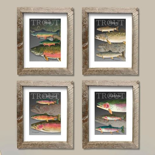 "GRAND SLAM TROUT" - signed giclee reprod. of the Grand Slam of Trout.