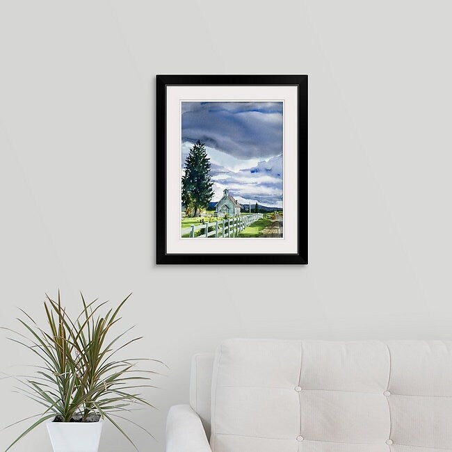 Finnish Church McCall - 12" x 16" Archival Watercolor Reprod. of Finnish Church in McCall, Idaho.