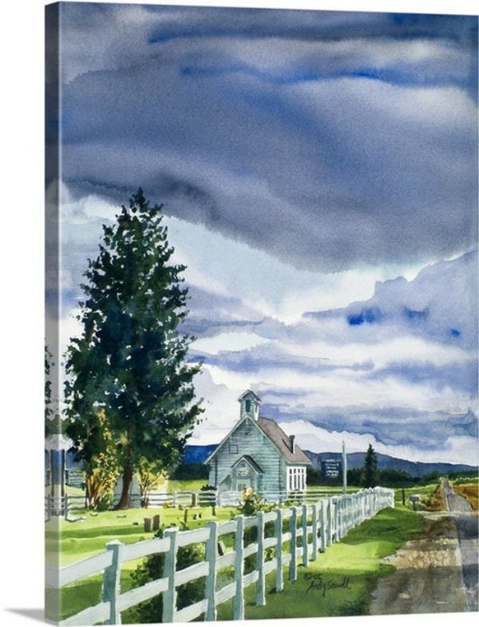 Finnish Church McCall - 12" x 16" Archival Watercolor Reprod. of Finnish Church in McCall, Idaho.