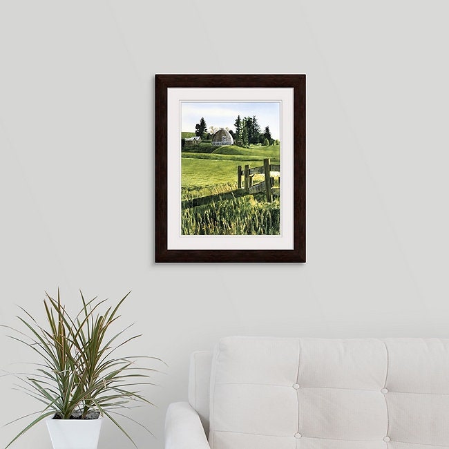 "Palouse Classic Round Barn" - A ltd. ed. Giclee from a watercolor of the Northwest Palouse country landscape - by Andy Sewell