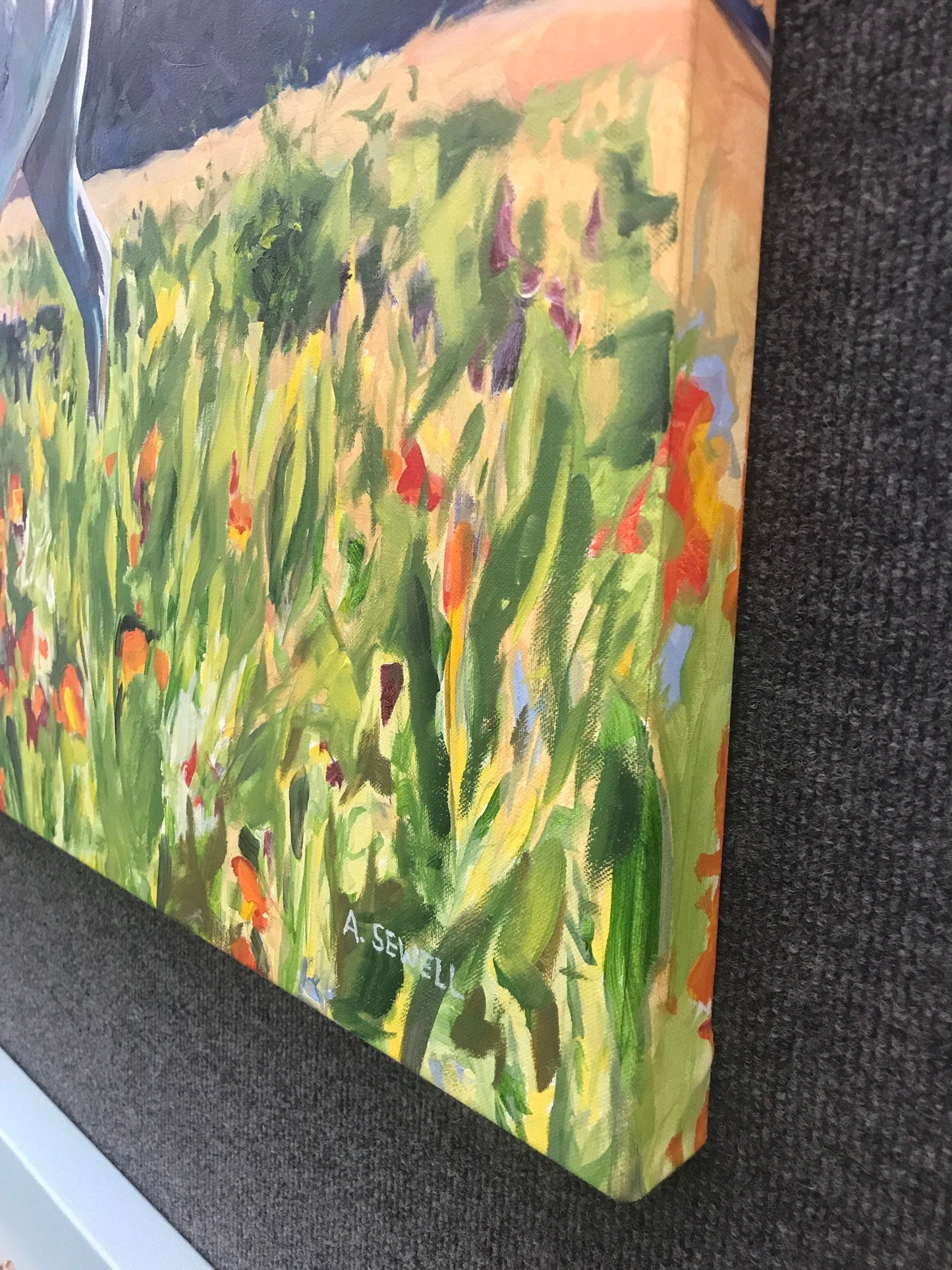 "Freedom in the Foothills"- 58"x35" Original oil on canvas or Giclée reprod. from oil painting.