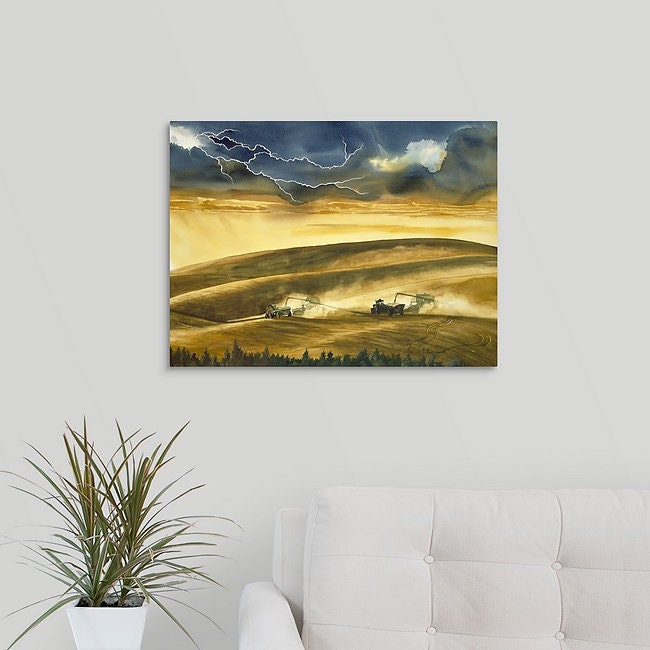 "Doubletime Before the Storm" - a ltd. edition Giclee reprod. from a watercolor of the palouse country