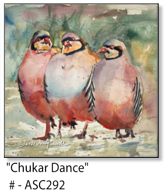 ASC292 "Chukar Dance" ceramic coaster