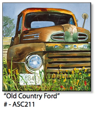 ASC336 “Sunset Ford“ ceramic coaster