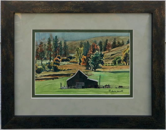 "Palouse June Barn" 11x14 original watercolor painting or signed edition canvas or paper print