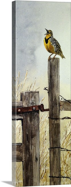 "Meadowlark Song" - an 8"x24" limited edition s/n giclee art print from an original watercolor